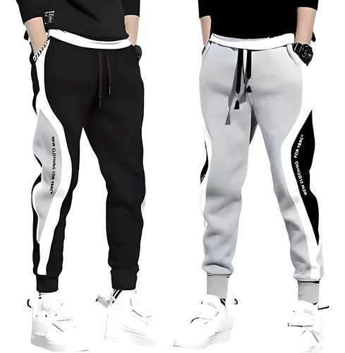 Combo Men Regular Fleeced Trackpant (Pack of 2)